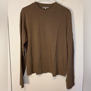 Cotton Citizen Womens 100% Cotton Chai Brown Crew Neck Long Sleeve Top Size XS